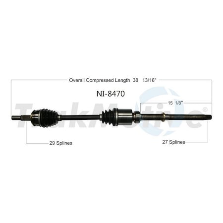 Surtrack Axle Cv Axle Shaft, Ni-8470 NI-8470